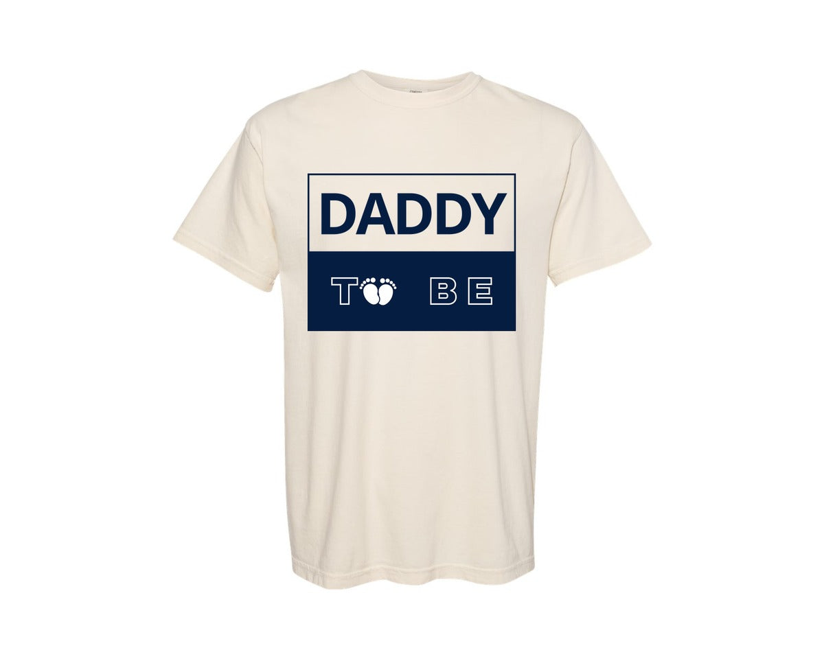 brand:Comfort Colors|color:Ivory|Daddy To Be Pregnancy Announcement 2 Graphic T-Shirt