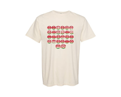 brand:Comfort Colors|color:Ivory|Glitter Watermelon Handdraw Monogram Set Graphic T-Shirt