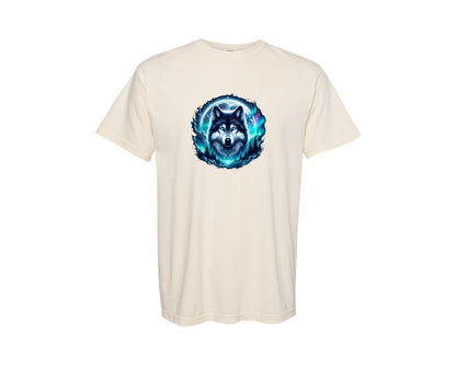 brand:Comfort Colors|color:Ivory|The Mountain Mens Wolf Lookout T Shirt Graphic T-Shirt
