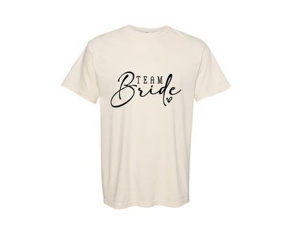 brand:Comfort Colors|color:Ivory|Team Bride Bridal Party Graphic T-Shirt
