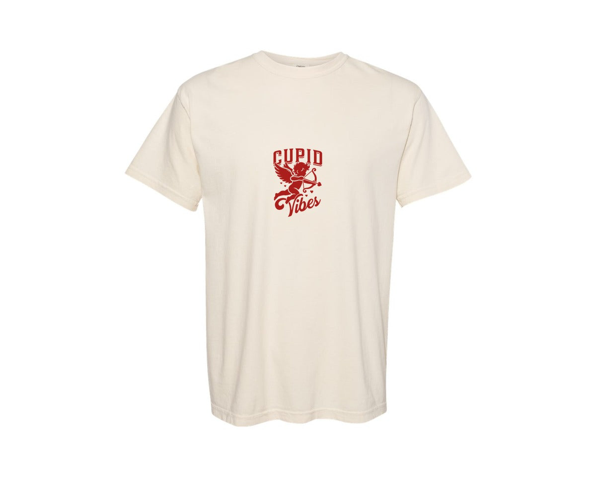 brand:Comfort Colors|color:Ivory|Valentine Cupid Vibes Graphic T-Shirt