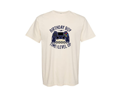 brand:Comfort Colors|color:Ivory|Birthday Boy Time To Level Up 8 Graphic T-Shirt
