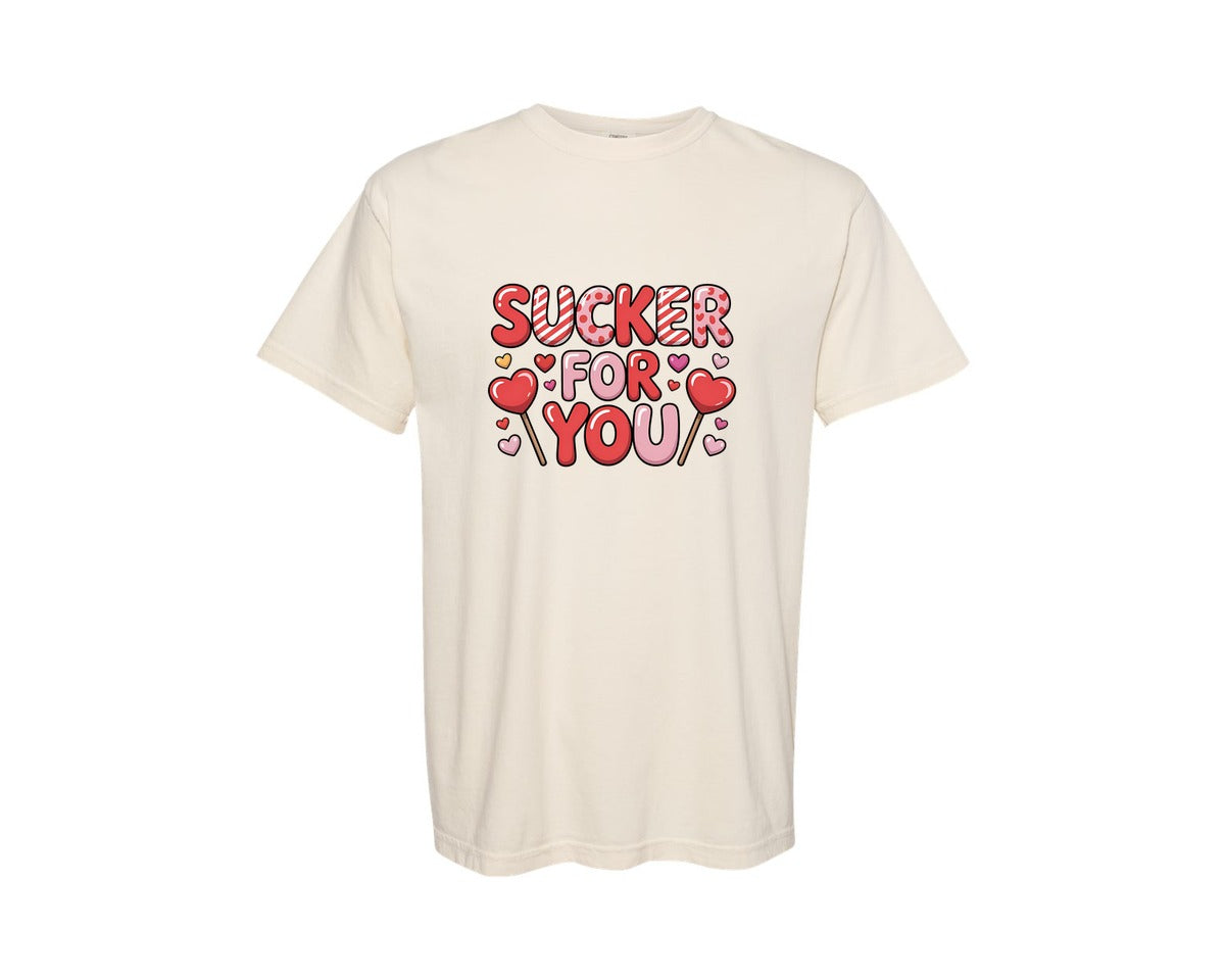 brand:Comfort Colors|color:Ivory|Valentine Candy Pun Graphic T-Shirt