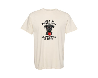 brand:Comfort Colors|color:Ivory|Funny Grumpy Dog Coffee Design Graphic T-Shirt
