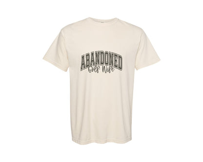 brand:Comfort Colors|color:Ivory|Abandoned Golf Wife Varsity Graphic T-Shirt