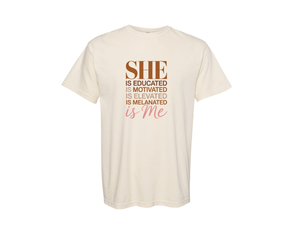brand:Comfort Colors|color:Ivory|Black History Month Empowerment Graphic T-Shirt