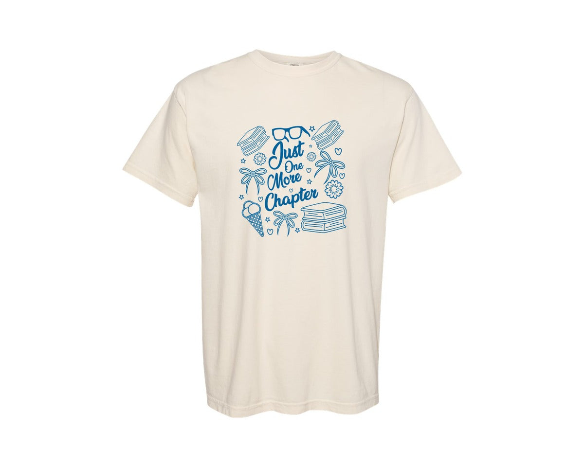 brand:Comfort Colors|color:Ivory|Just One More Chapter Book Club Graphic T-Shirt