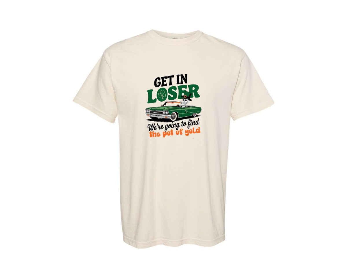 brand:Comfort Colors|color:Ivory|Get In Loser Were Going To Find The Pot 3 Graphic T-Shirt