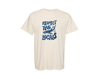 brand:Comfort Colors|color:Ivory|Respect The Locals Trendy Summer Graphic T-Shirt