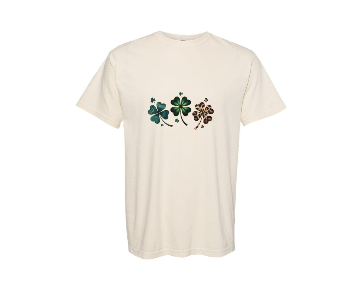 brand:Comfort Colors|color:Ivory|Shamrock Retro Coquette St Patrick Graphic T-Shirt
