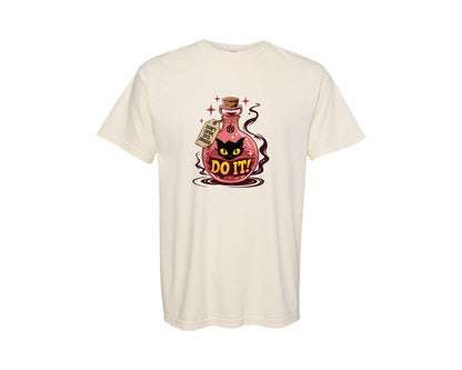 brand:Comfort Colors|color:Ivory|Do It Cat Evil Potion Design Graphic T-Shirt