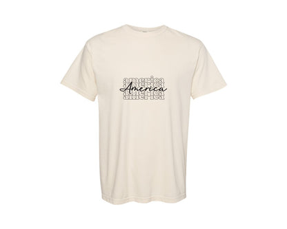 brand:Comfort Colors|color:Ivory|American Shirts 4Th Of July Fo Graphic T-Shirt