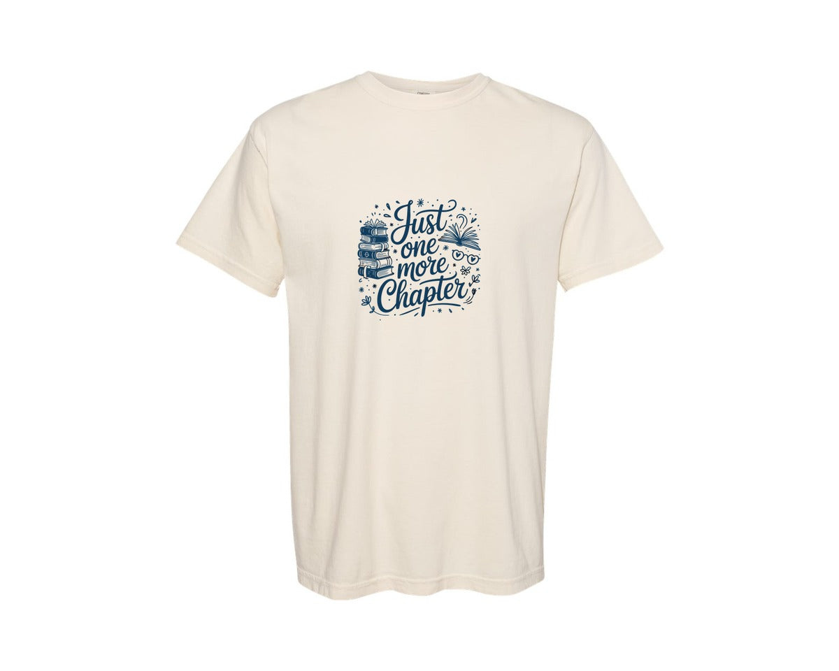 brand:Comfort Colors|color:Ivory|Just One More Chapter Summer Reading Graphic T-Shirt