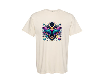 brand:Comfort Colors|color:Ivory|Luna Moth Moon Phases Witchy Graphic T-Shirt