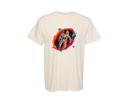 brand:Comfort Colors|color:Ivory|Psychedelic Astronaut Astronaut Graphic T-Shirt