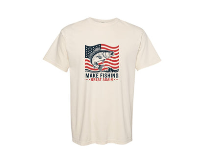 brand:Comfort Colors|color:Ivory|Make Fishing Great Again T Shirt Graphic T-Shirt