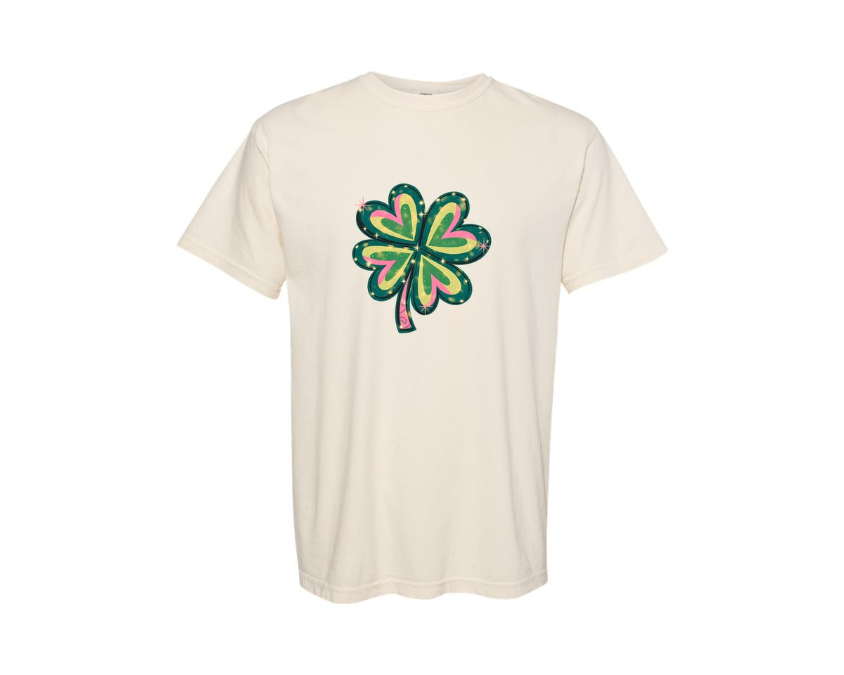 brand:Comfort Colors|color:Ivory|St Patricks Day Shamrock Shamrock 2 Graphic T-Shirt