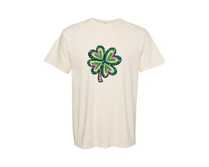 brand:Comfort Colors|color:Ivory|St Patricks Day Shamrock Shamrock 2 Graphic T-Shirt