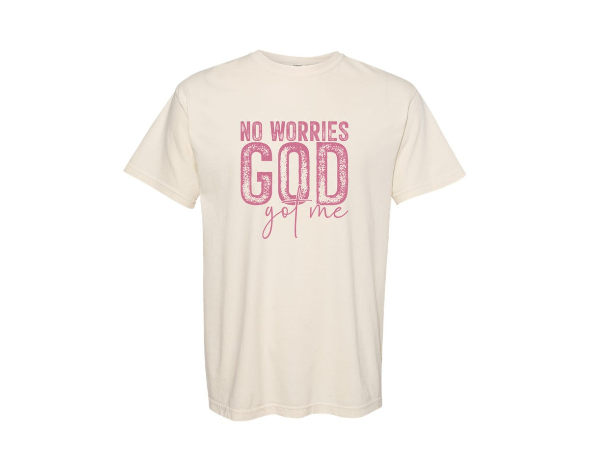 brand:Comfort Colors|color:Ivory|Unafraidgod Got Me Christian Q Graphic T-Shirt