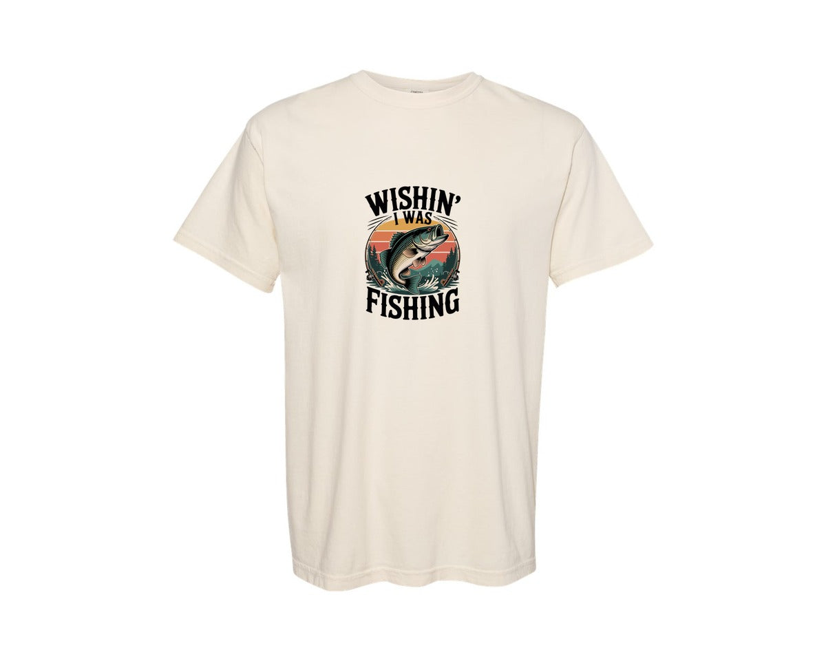 brand:Comfort Colors|color:Ivory|Reel Life Fishing Forever Graphic Graphic T-Shirt