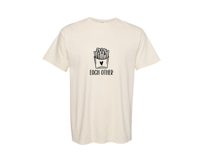 brand:Comfort Colors|color:Ivory|Made For Each Other Couple Matching Graphic T-Shirt