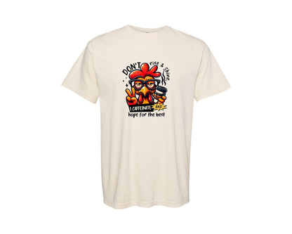 brand:Comfort Colors|color:Ivory|I Dont Rise And Shine Funny Chicken Graphic T-Shirt