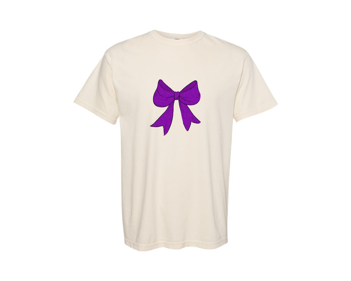 brand:Comfort Colors|color:Ivory|School Spirit Bows Graphic T-Shirt