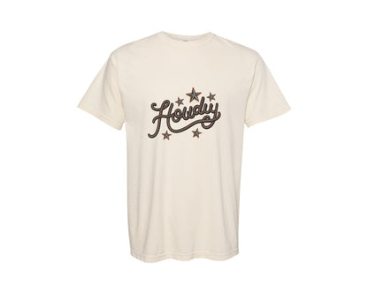 brand:Comfort Colors|color:Ivory|Howdy Western Cowboy Rope Graphic T-Shirt