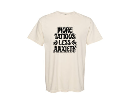 brand:Comfort Colors|color:Ivory|Tattoo Anxiety Mental Health 2 Graphic T-Shirt