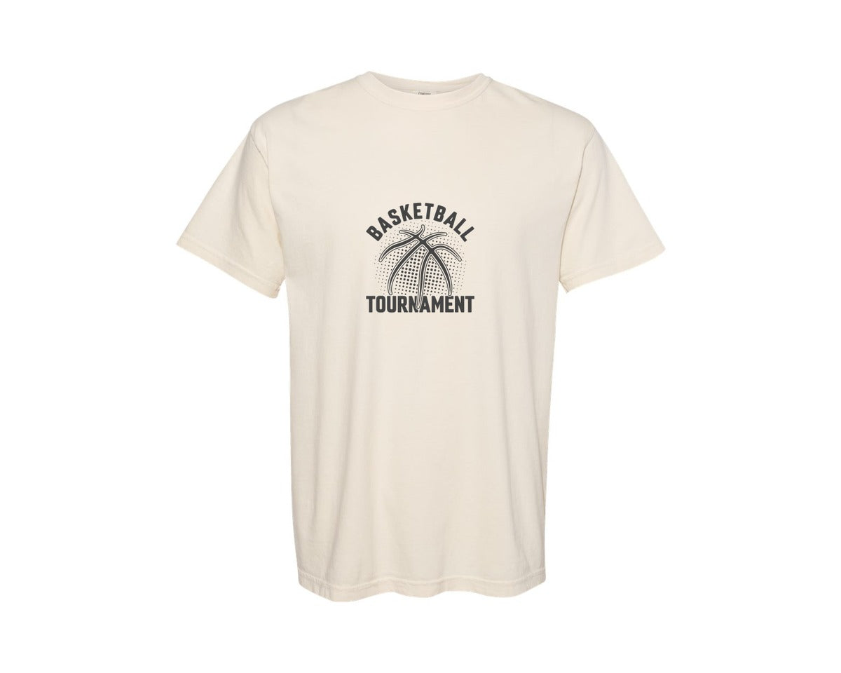 brand:Comfort Colors|color:Ivory|Basketball Tournament T Shirt Graphics Graphic T-Shirt