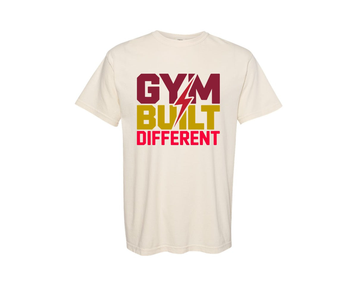 brand:Comfort Colors|color:Ivory|Gym Built Different Graphic T-Shirt