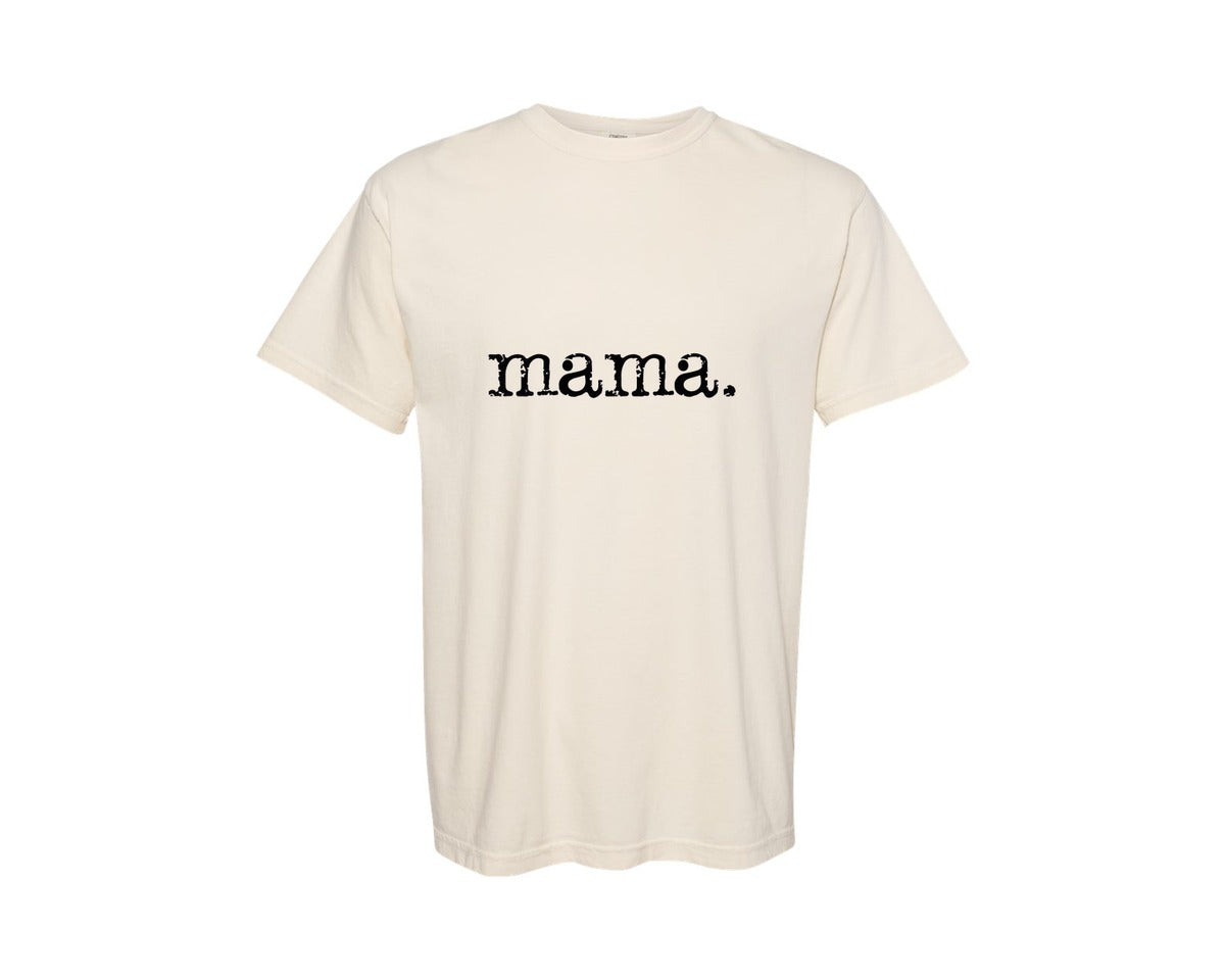 brand:Comfort Colors|color:Ivory|Retro Distressed Mama Typography Graphic T-Shirt