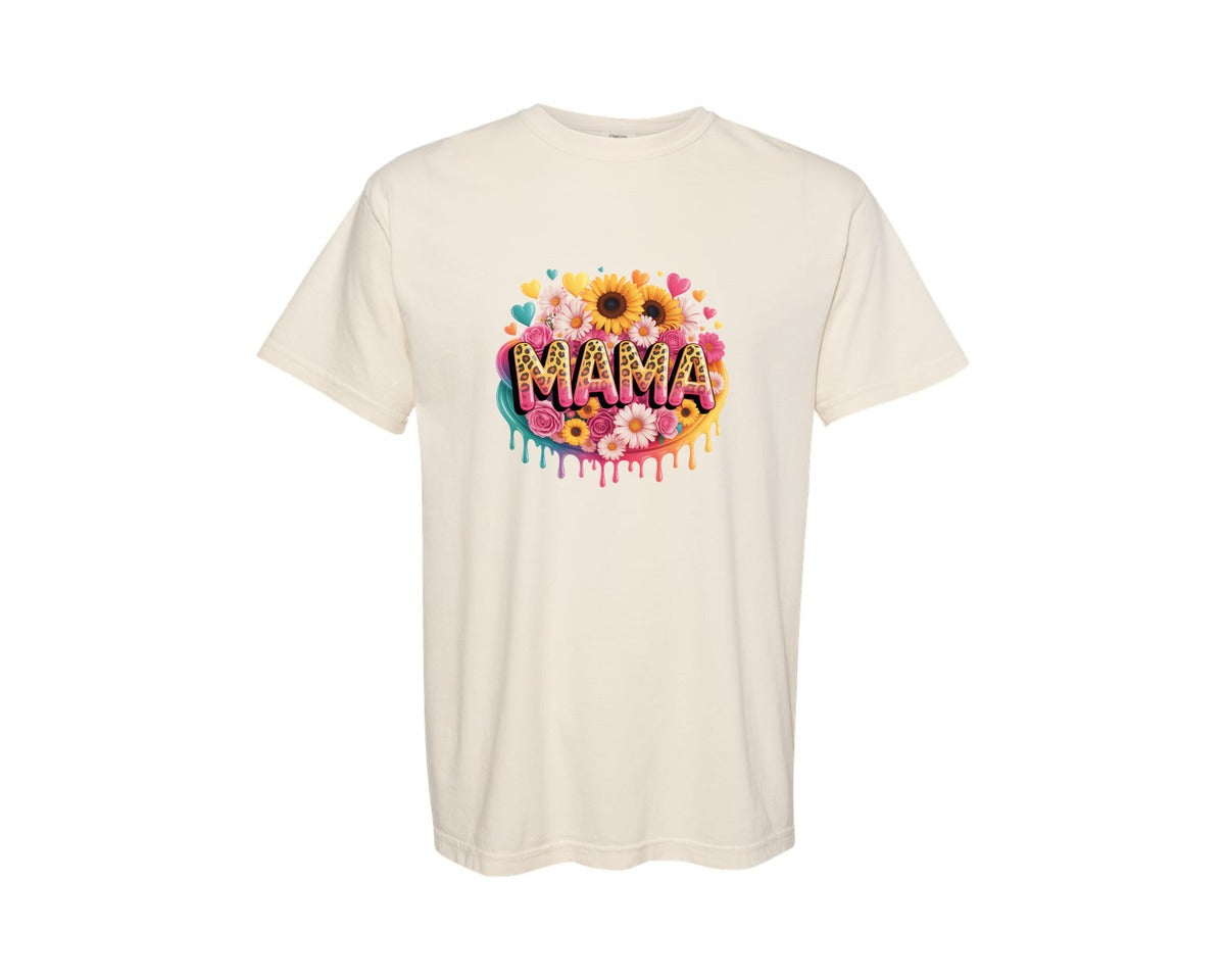 brand:Comfort Colors|color:Ivory|Mama Leopard Coquette Bow 3 Graphic T-Shirt