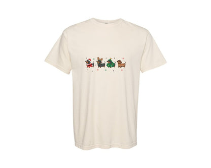 brand:Comfort Colors|color:Ivory|Christmas Dachshund Dog Lover Graphic T-Shirt