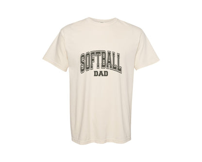 brand:Comfort Colors|color:Ivory|Softball Dad Varsity Graphic T-Shirt