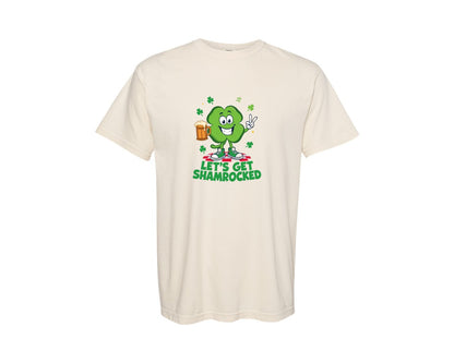 brand:Comfort Colors|color:Ivory|Lets Get Shamrocked T Shirt Graphic T-Shirt