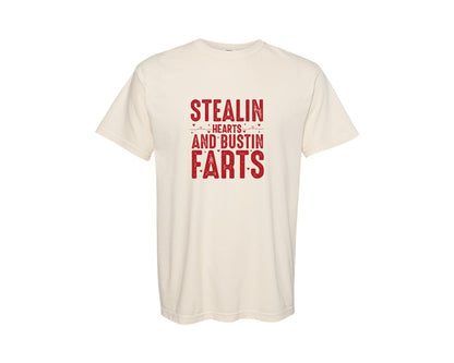 brand:Comfort Colors|color:Ivory|Stealing Hearts Farts Graphic T-Shirt