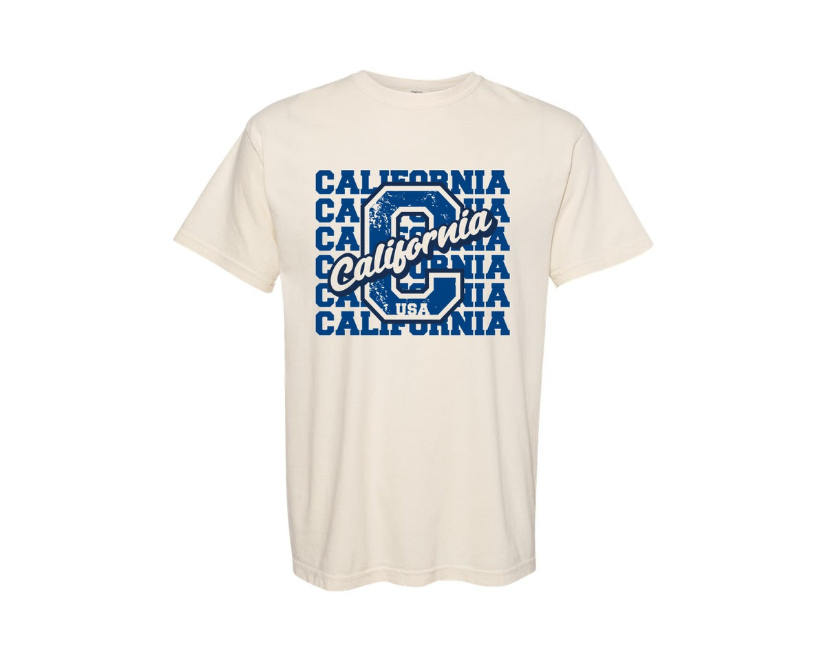 brand:Comfort Colors|color:Ivory|California State America Usa Shirt Graphic T-Shirt