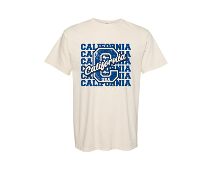 brand:Comfort Colors|color:Ivory|California State America Usa Shirt Graphic T-Shirt