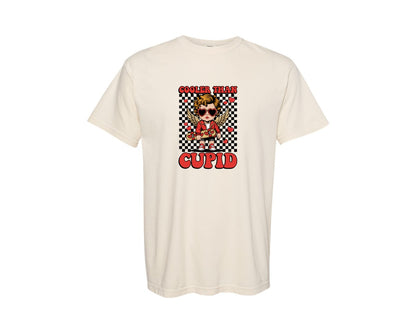 brand:Comfort Colors|color:Ivory|Cooler Than Cupid Boy Valentine Graphic T-Shirt
