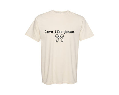 brand:Comfort Colors|color:Ivory|Love Like Jesus Pngreligious Graphic T-Shirt
