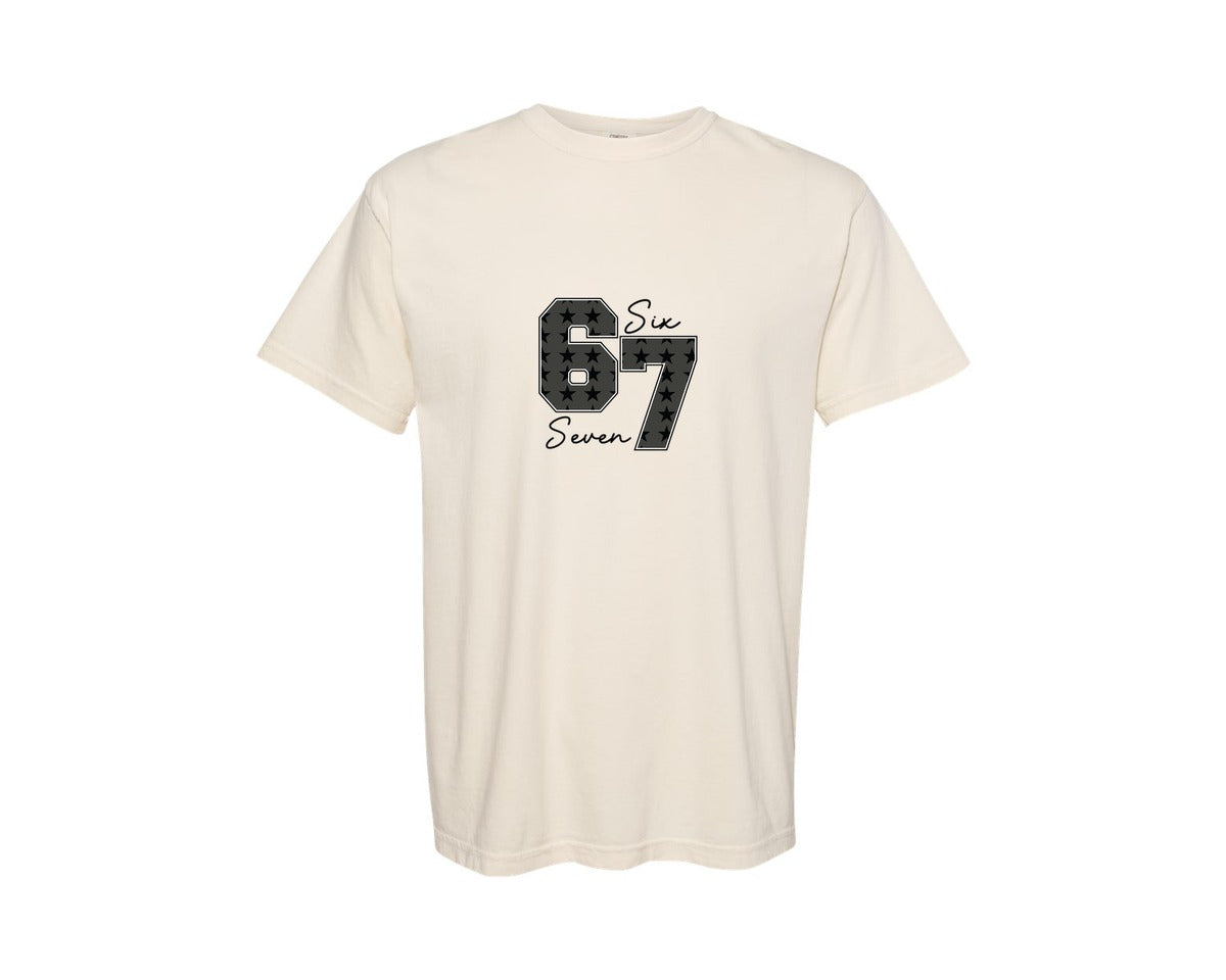 brand:Comfort Colors|color:Ivory|Six Seven 6 7 Meme Six Seven 2 Graphic T-Shirt