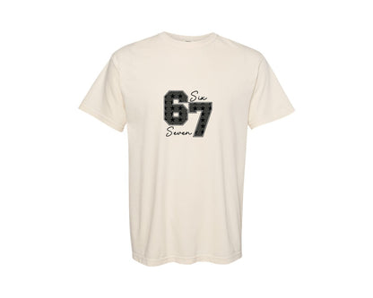 brand:Comfort Colors|color:Ivory|Six Seven 6 7 Meme Six Seven 2 Graphic T-Shirt