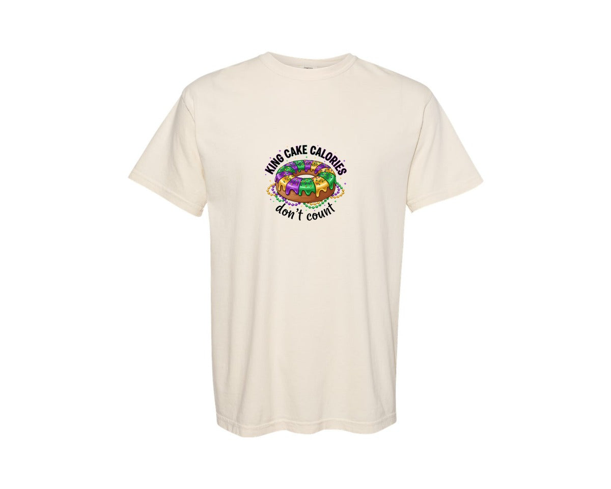 brand:Comfort Colors|color:Ivory|Mardi Gras King Cake Graphic T-Shirt
