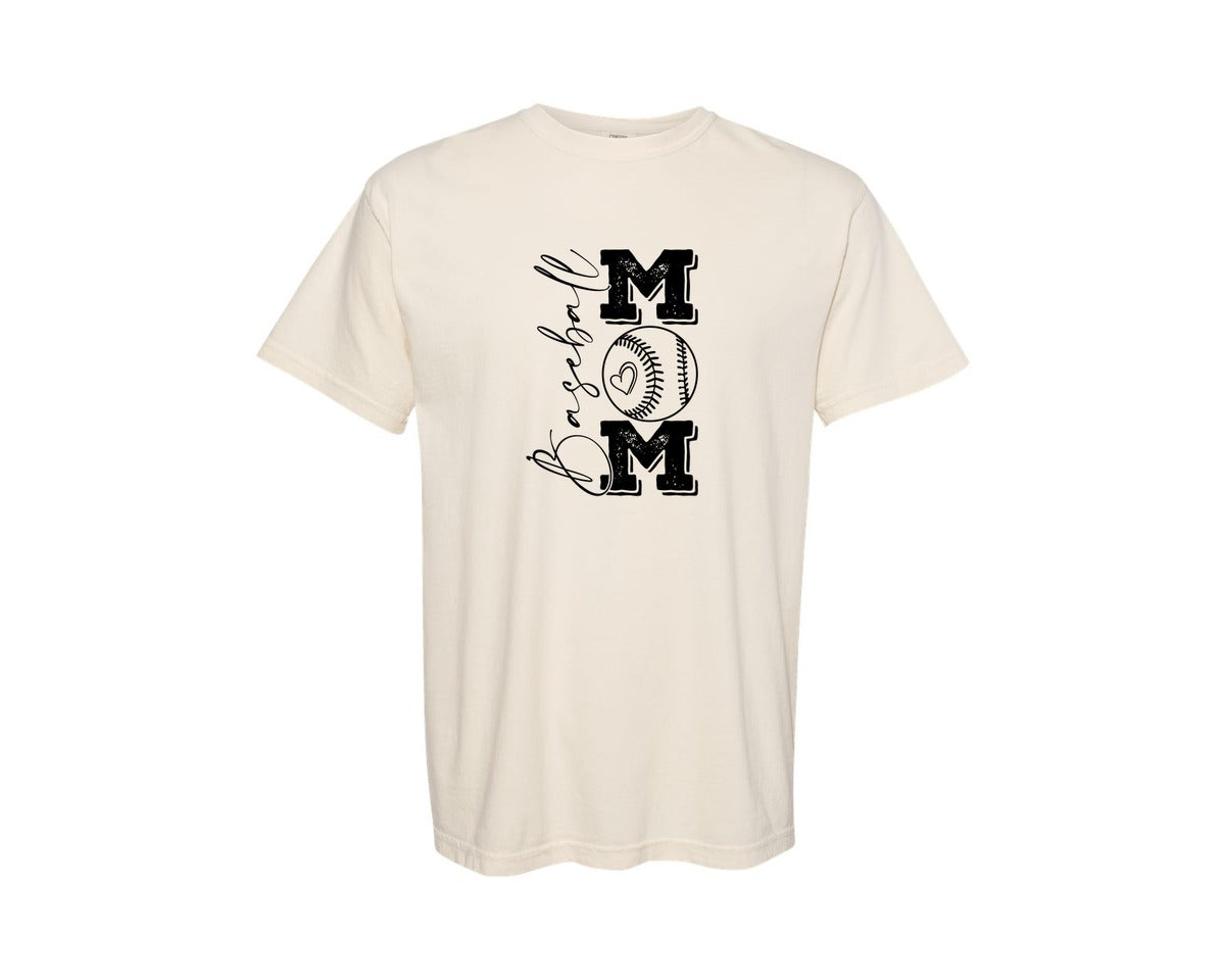 brand:Comfort Colors|color:Ivory|Baseball Mama 16 Graphic T-Shirt