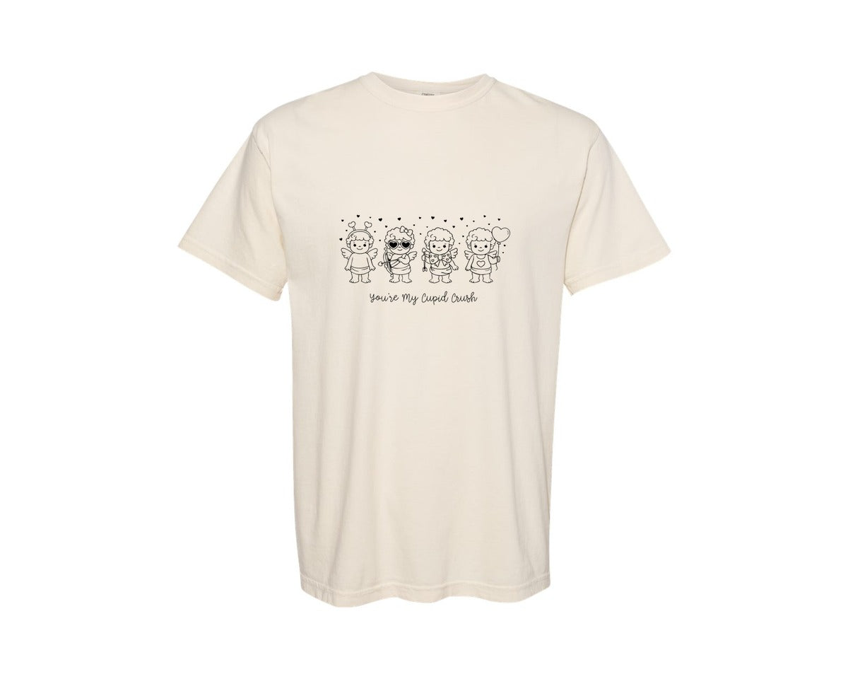 brand:Comfort Colors|color:Ivory|Cute Valentine Cupid Baby Cupid Graphic T-Shirt