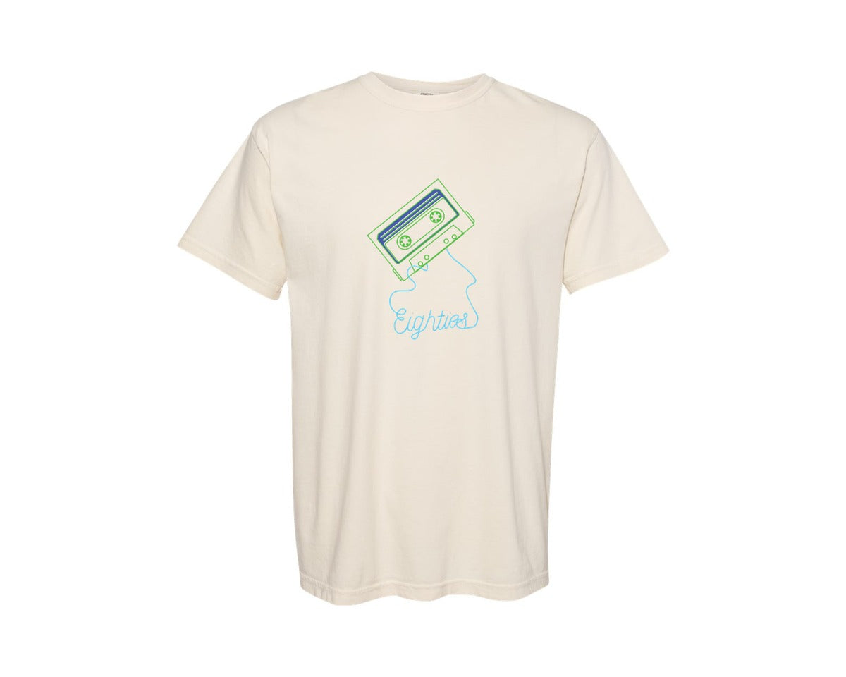 brand:Comfort Colors|color:Ivory|Eighties Cassette Tape 80S Retro Graphic T-Shirt