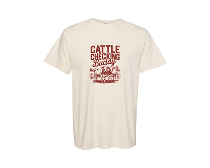 brand:Comfort Colors|color:Ivory|Cattle Checking Buddy Pngfarm Kids Graphic T-Shirt