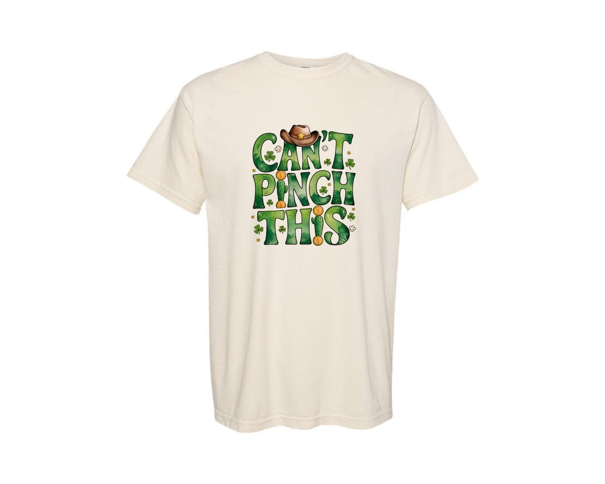 brand:Comfort Colors|color:Ivory|Cant Pinch This Funny St Patricks Graphic T-Shirt