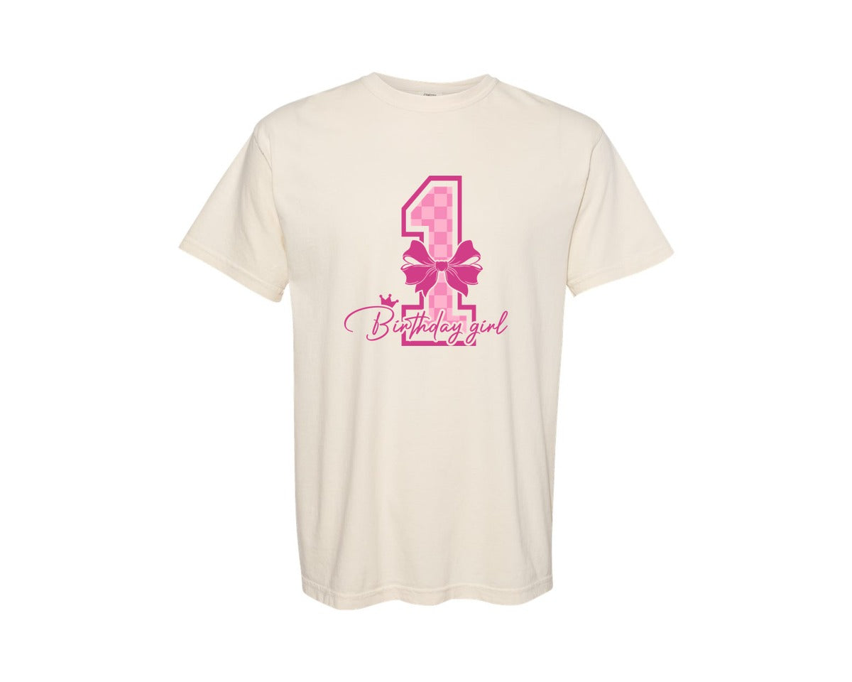 brand:Comfort Colors|color:Ivory|1St Birthday Birthday Shirt Graphic T-Shirt
